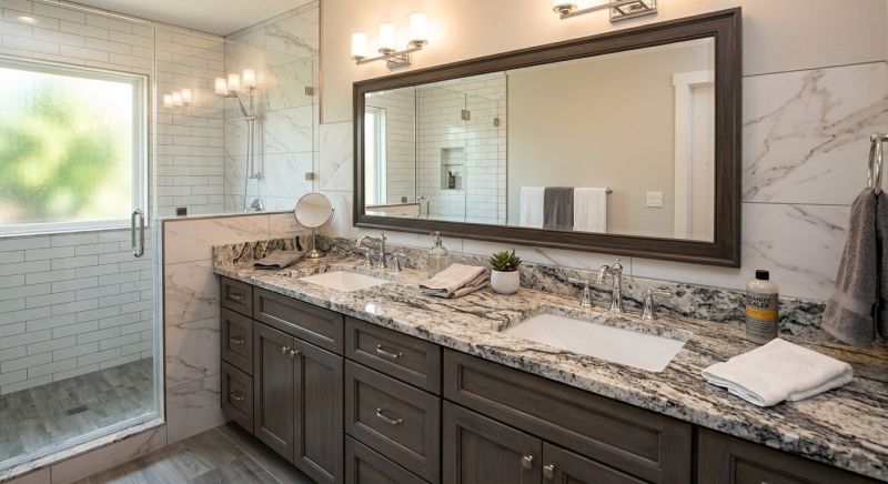 Granite Shower Installation in Woodland, WA